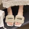 Модные меховые женские тапочки, балетки, дизайнерская обувь, модное платье, роскошные сандалии, новая женская коллекция 2025, летний тренд, повседневные, уютные, женская обувь