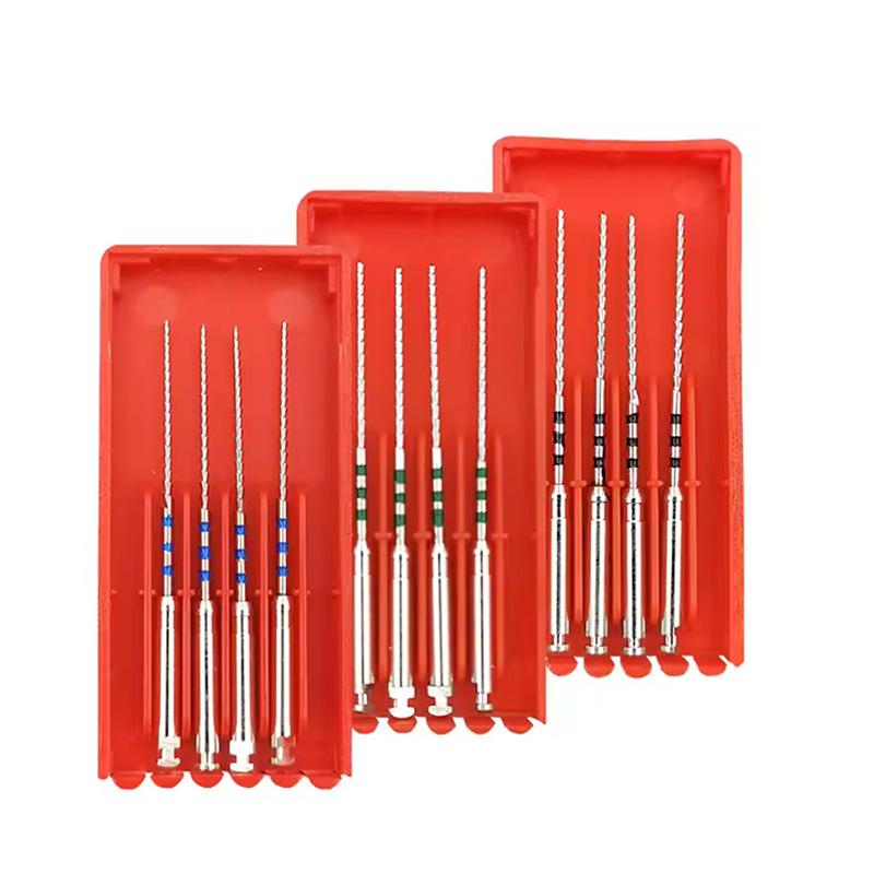 4 шт. Стоматологические файлы Gc 25 мм 45-60# Нержавеющая сталь Лечение корневых каналов Эндодонтические инструменты Стоматологические файлы Лаборатория