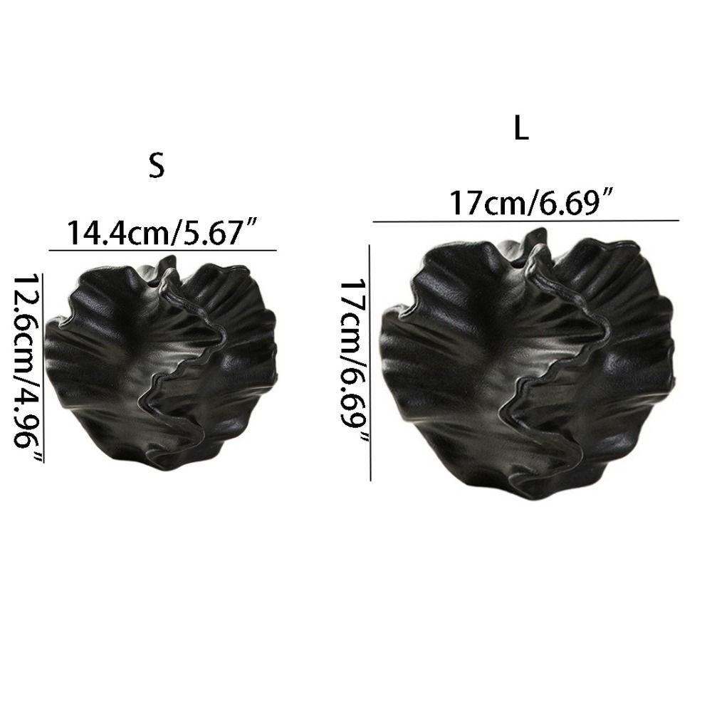 Petal Shape Hydroponics Flower Vase Fashion Ceramic Vase Geometric Wavy Vase  Home Accessories