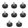 LOYELEY Leveling Feet, Set of 8, M6 X 15mm, Adjustable Furniture Moving Pads, Furniture Adjusters, Leveling Pads, Black