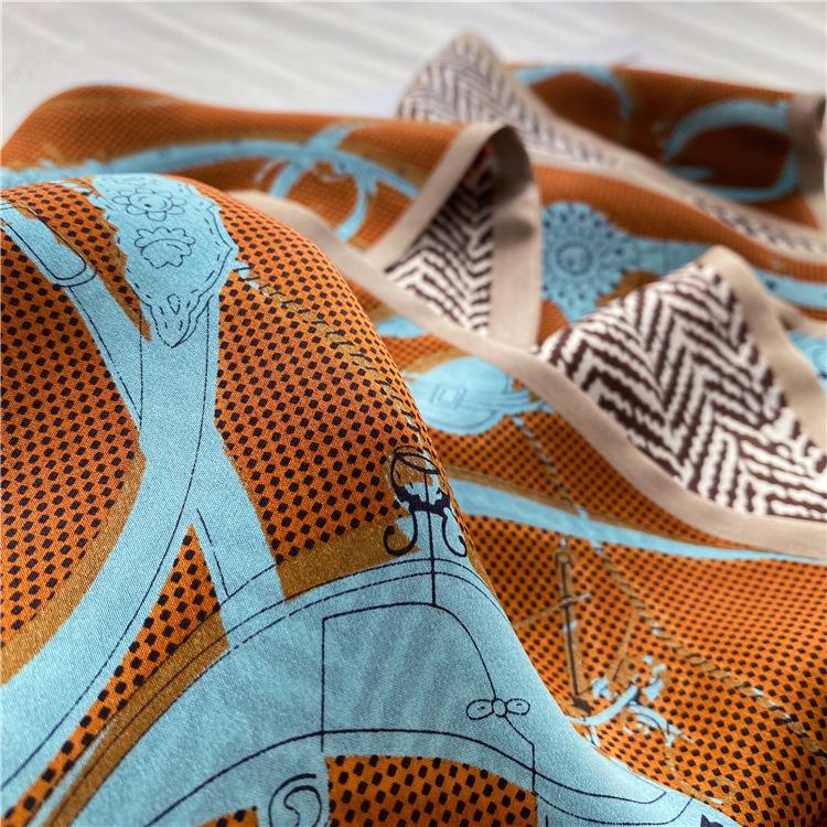 Double-Layer Silk Scarf Mulberry Silk Scarf Women'S Versatile Autumn Models Thin, Narrow And Long Multi-Functional Decorative Scarf Streamer Thin