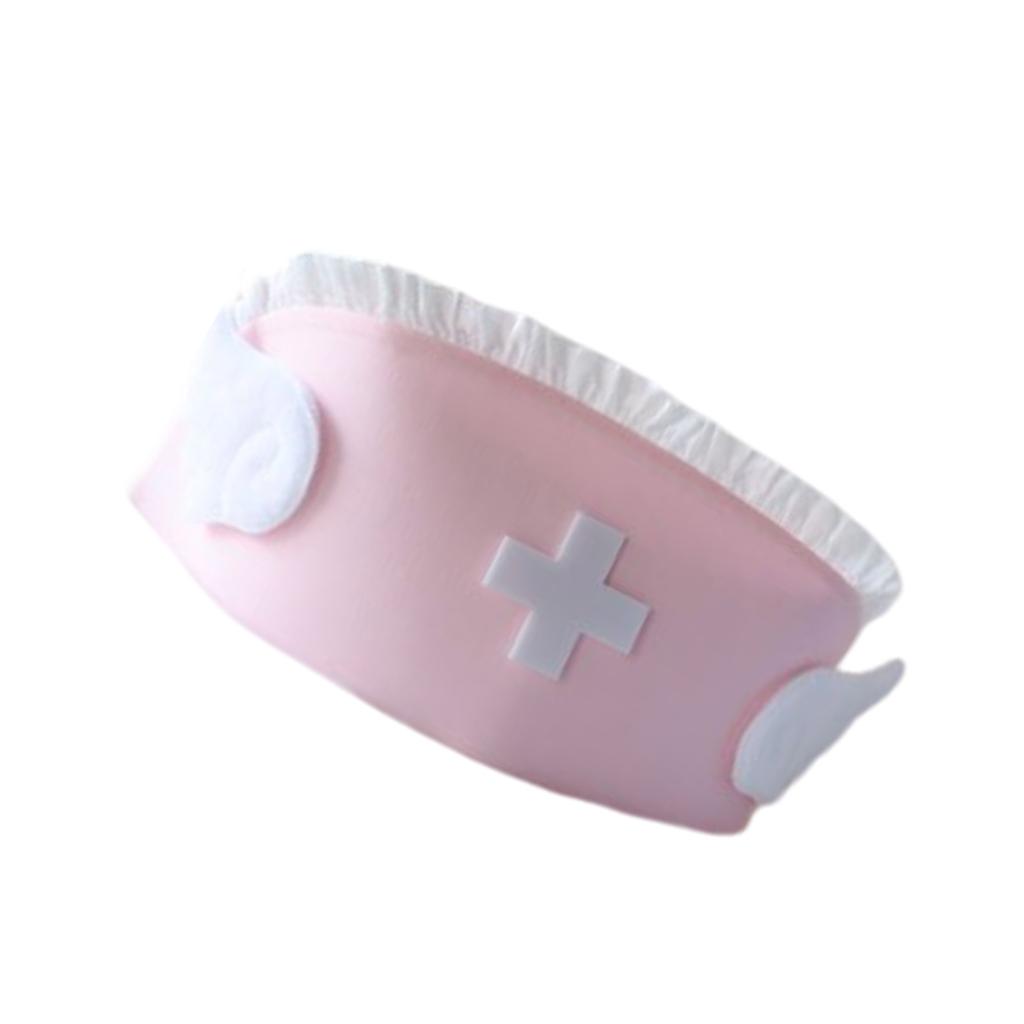 Adult Nurse Hat with Angel Wings Decoration Nursing Hat Costume Accesories Halloween Role Play Party for Women