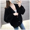 Faux Mink Fleece White Cardigan Sweaters for Women Fuzzy Loose Short  Knit Sweater Jacket Women's Outwear Cardigan Coat