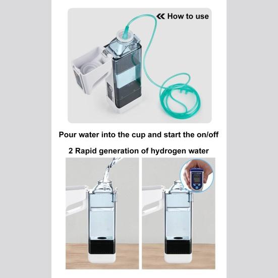 Чашка для богатой водородом воды. Разделение водорода и кислорода. Герметичная прозрачная стеклянная бутылка для воды. Портативный спортивный чайник на открытом воздухе для путешествий, кемпинга.