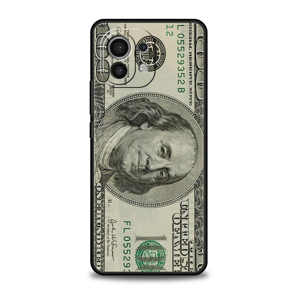USD Dollar Cash Luxury Phone Case Cover for Xiaomi Mi 15 14 13 12 11 Ultra 14T 13T 12T 11T 10T Pro Lite 5G Shockproof Soft Capas