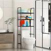 Space-Saving 3-Tier Bathroom Organizer Rack, Over-the-Toilet Plastic Storage Shelf for Essentials and Toiletries