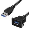 LBSC квадратный однопортовый USB3.0 удлинительный кабель для скрытого монтажа с пряжкой для приборной панели автомобиля грузовика лодки мотоцикла (USB3.01M)