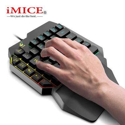 iMICE Одноручная игровая клавиатура с RGB-подсветкой, портативная мини-игровая клавиатура, эргономичный игровой контроллер для ПК, PS4, Xbox Gamer