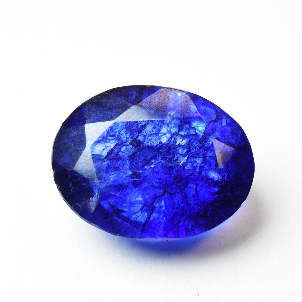 Natural Blue Tanzanite Loose Gemstone 10.75 ct Oval Cut From Tanzania for Jewelry Making and Crafts