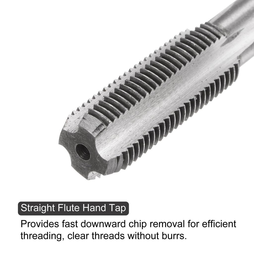 Uxcell 3-Piece Metric Hand Tap & Die Set, M12 X 1.25 Tapered/Bottom Thread Tap + Round Die, Manual Thread Tapping Tool for Repairs