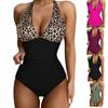 2025 Multi-Color Backless Halter Tie One-Piece Swimsuit