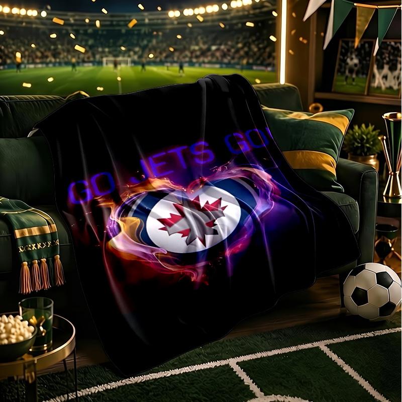Winnipeg Spirit Throws Blanket Flannel Blankets Plush for Couch Bed Gifts for Men Women Travel picnic blanket Christmas fan gifts