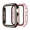 Защитное стекло + Чехол-бампер из ПК для Apple Watch 45мм 44мм 41мм 42мм 40мм 38мм iWatch series 9 8 7 SE 6 5 4
