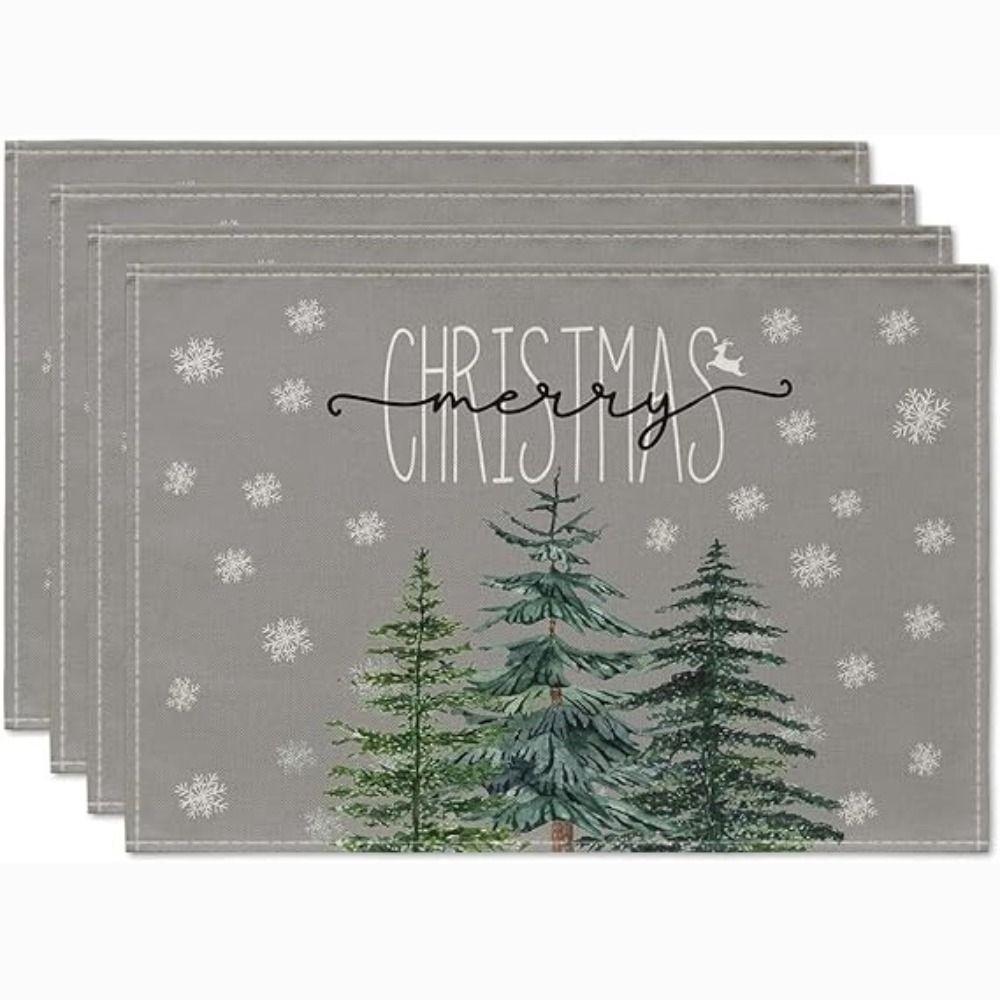 Защитный коврик для обеденного стола, Термостойкий коврик для рождественского ужина, Изоляционная подставка, Праздничное украшение