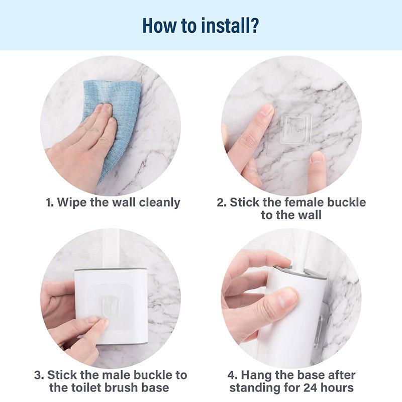 Мягкая силиконовая головка из TPR, щетка для унитаза с держателем, черная настенная съемная ручка, очиститель для ванной комнаты, прочные аксессуары для туалета