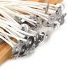 H&B Store 30 Pcs Candle Wicks Cotton Core Waxed Wick with Sustainer for Candle Making