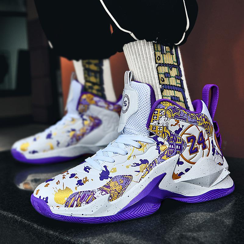 Новые мужские баскетбольные кроссовки, спортивные модные легкие баскетбольные армейские ботинки для пар, Нескользящие удобные кроссовки для юниоров