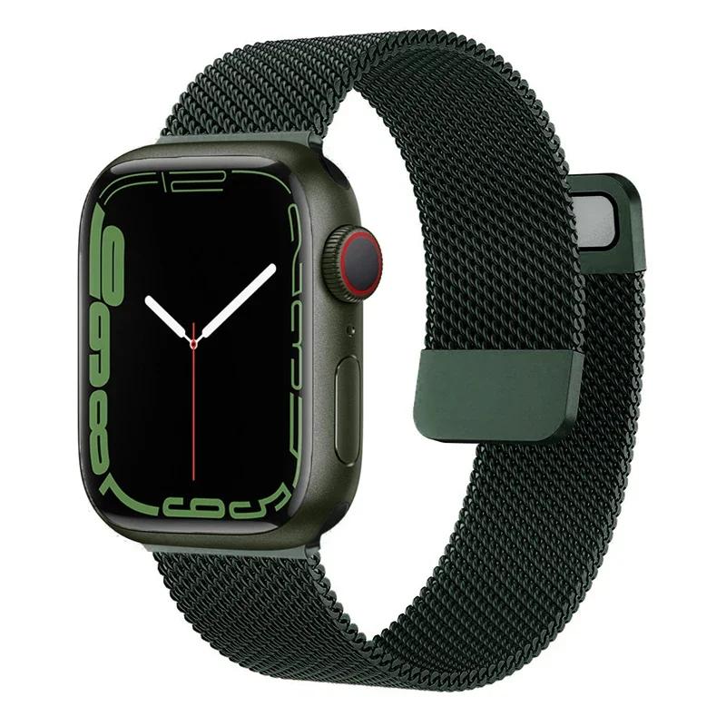 Миланская петля для Apple Watch Band 44 мм, 40 мм, 45 мм, 41 мм, 38 мм, 42 мм, 49 мм, 45 мм, браслет-ремень iWatch Series 9, 8, 7, 6 SE 5 Ultra 2, ремешок