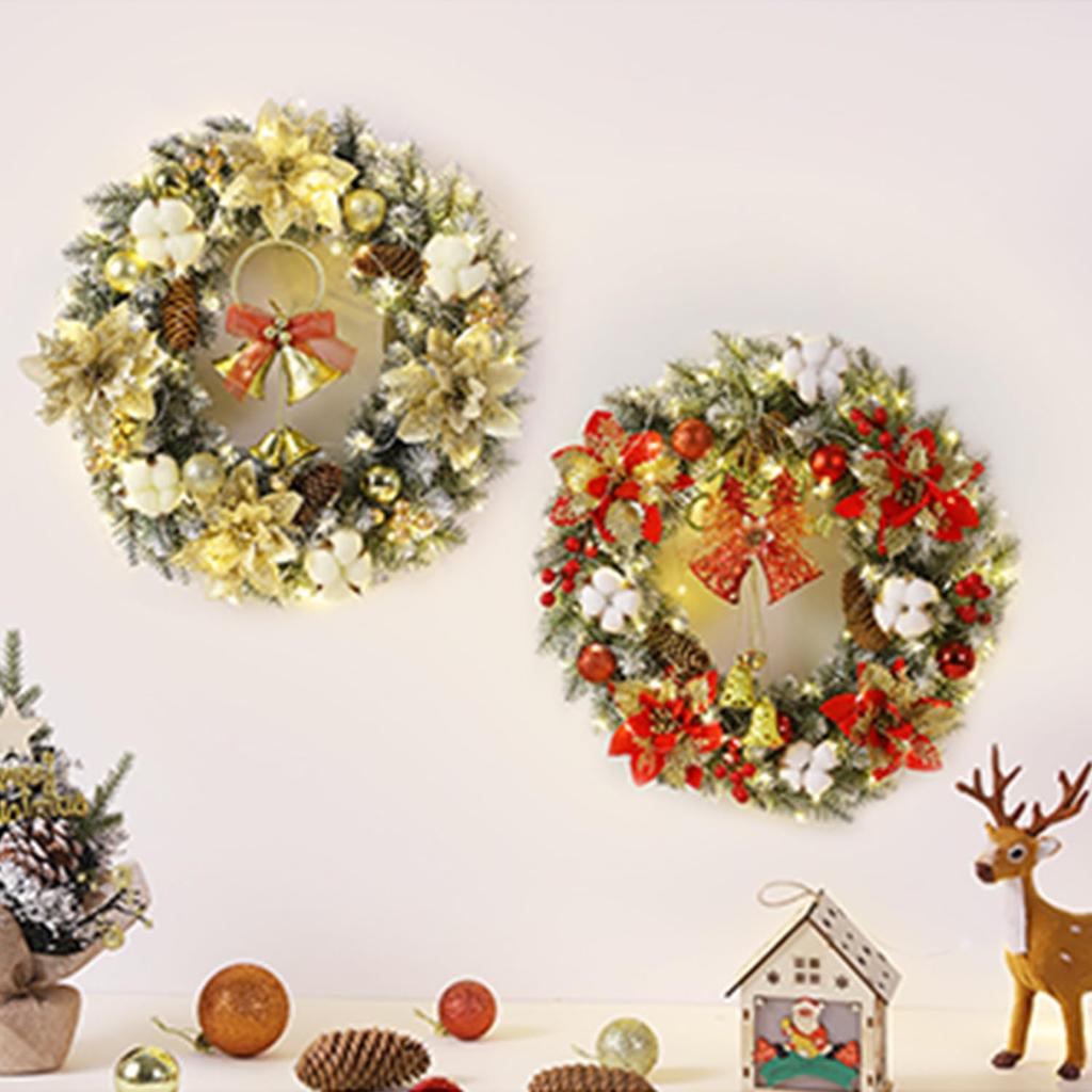 Christmas Wreath with Pine Perfect for Christmas Flower Birthday Wall Luxurious Store Cute and Stylish Room Door Christmas Decoration Cones,