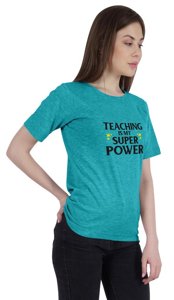 Inkmeso Женский топ с овальным вырезом. Преподавание — моя суперсила. Цитата учителя графики.