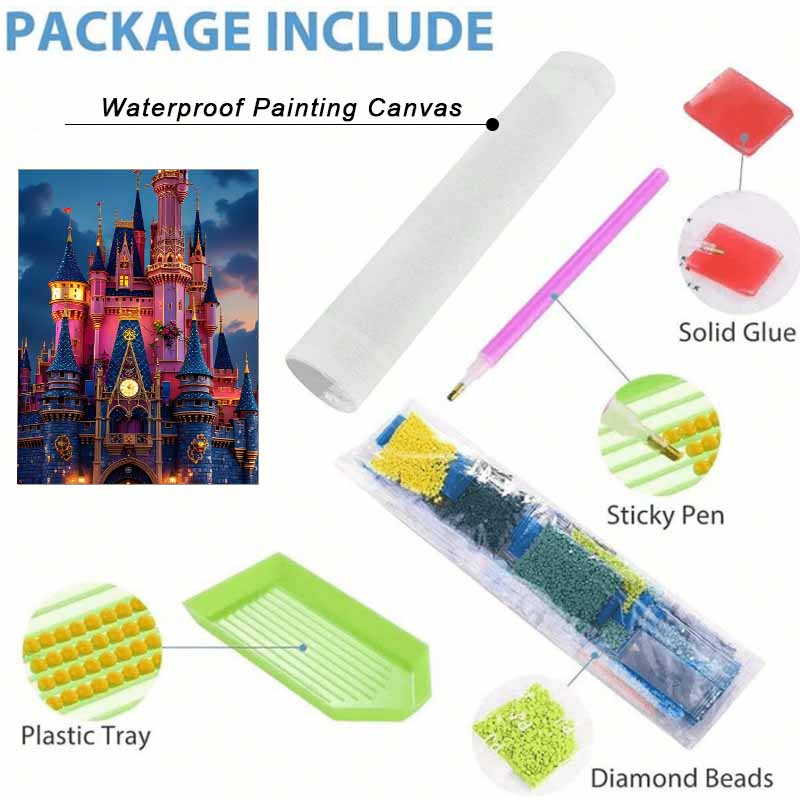 Disney Diamond Painting 5D DIY Castle Diamond Painting Art Diamond Painting Kit Adult/Beginner Gift Idea Home Decor