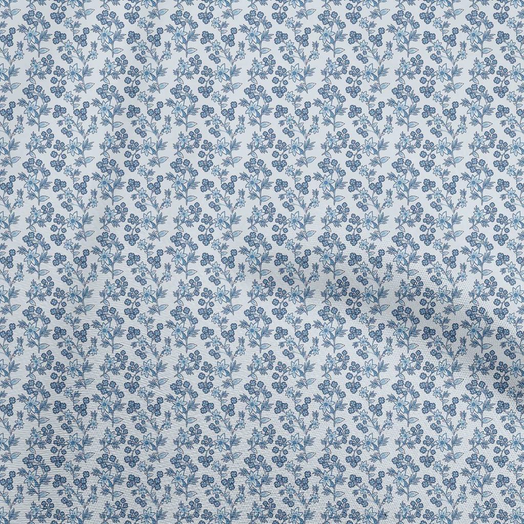 oneOone Cotton Flex Light Gray Fabric Floral Fabric For Sewing Printed Craft Fabric By The Yard 40 Inch