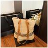 Large Capacity Woven Straw Bag Women's Summer New Shoulder Commuter Tote Seaside Vacation Beach Bag