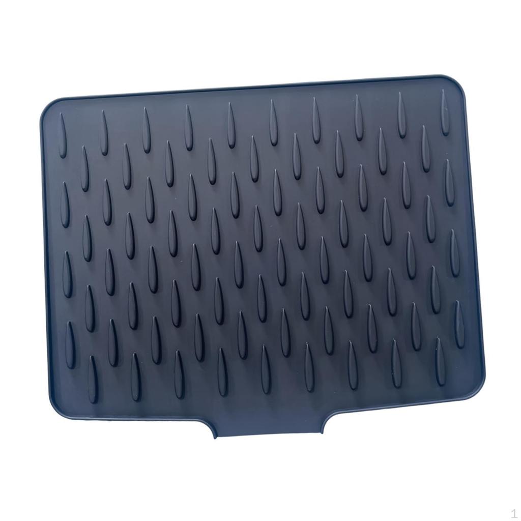 Силиконовый коврик для сушки посуды, дренажный коврик, протектор, легко чистить, для холодильника, под раковину, для кухни