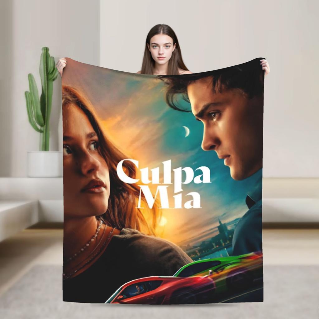 Film Culpa Mia Super Warm Blanket Airplane Travel Plush Throw Blanket Comfortable Couch Chair Flannel Bedspread Sofa Bed Cover