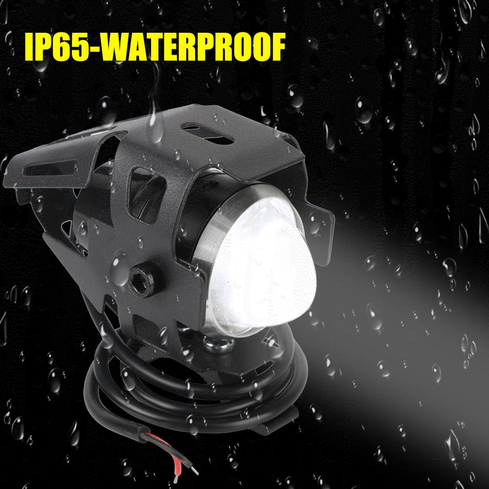 Motorcycle Headlight Auxiliary Working Lamp Angel Eye LED DRL Spotlights 12V Mini U5 Motorcycle Accessories Motorbike Spot Fog Light 2pcs