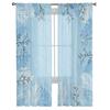 Plant Leaves Flowers Branches Simple Sheer Curtains Living Room Window Tulle Curtains Bedroom Veiling Curtains Luxury Drapes