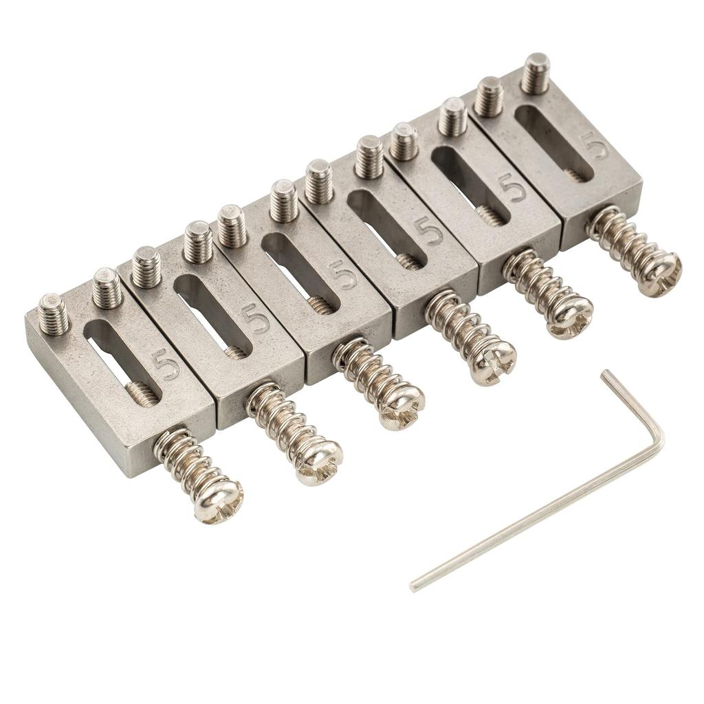 Musiclily Pro Pitch нержавеющая сталь седло для электрогитары оригинального цвета 10,5 мм Strat/Telecaster, (Набор 6)