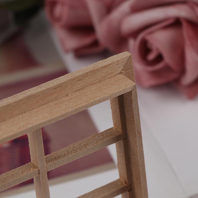 1:12 Dollhouse Miniature Wooden 12-Pane Window Frame Model Accessories Toys