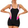 Women's Sleeveless Conservative Sexy Backless Wetsuit With Breast Pad