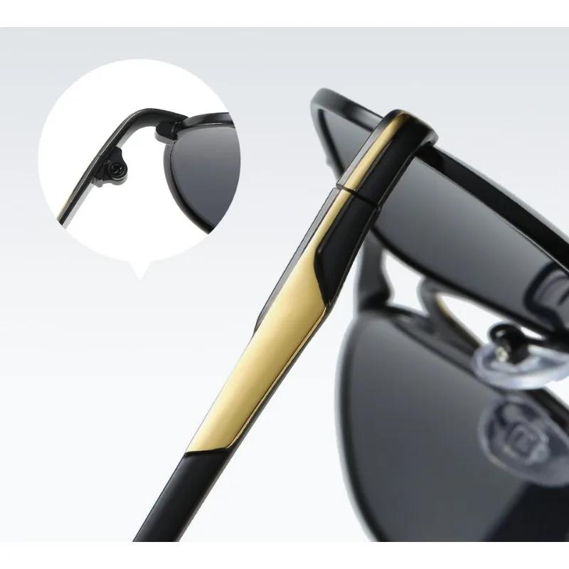 Новые поляризованные мужские солнцезащитные очки-авиаторы в винтажном стиле, фотохромные, с металлической оправой, солнцезащитные очки для женщин, очки для вождения, защитные очки, УФ400