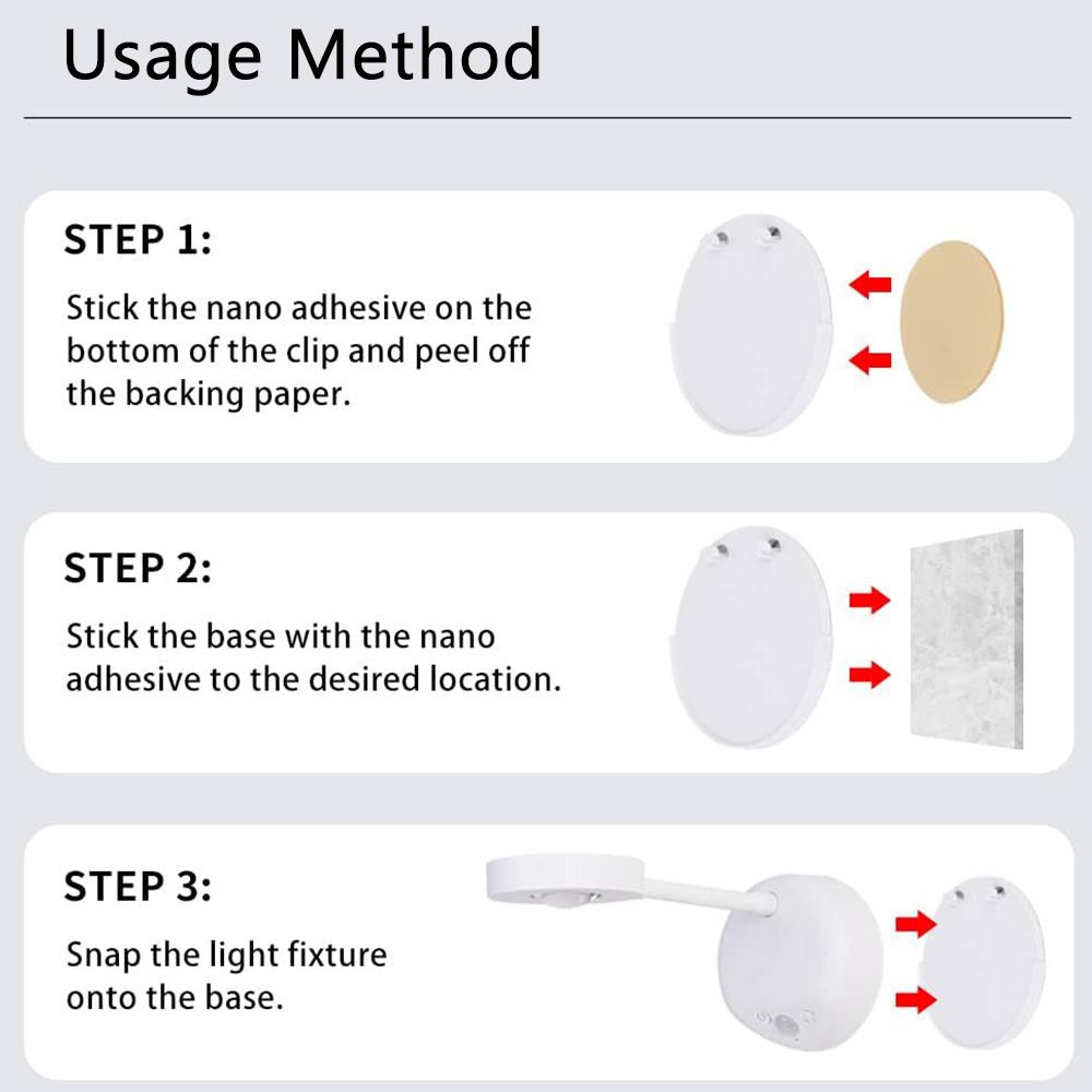 Новый настенный светильник беспроводной прожектор на батарейках с регулировкой яркости вращение на 360° белый