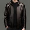 Yiliteng Мужская деловая повседневная кожаная куртка со стойкой