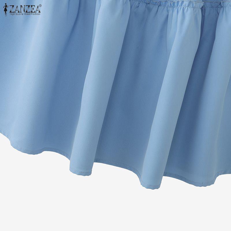 ZANZEA Женские повседневные свободные длинные юбки с эластичной резинкой на талии