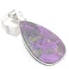 Пурпурит Драгоценный камень Ручная работа 925 Стерлинговое серебро Ювелирное изделие Подвеска 2,44" r8u16