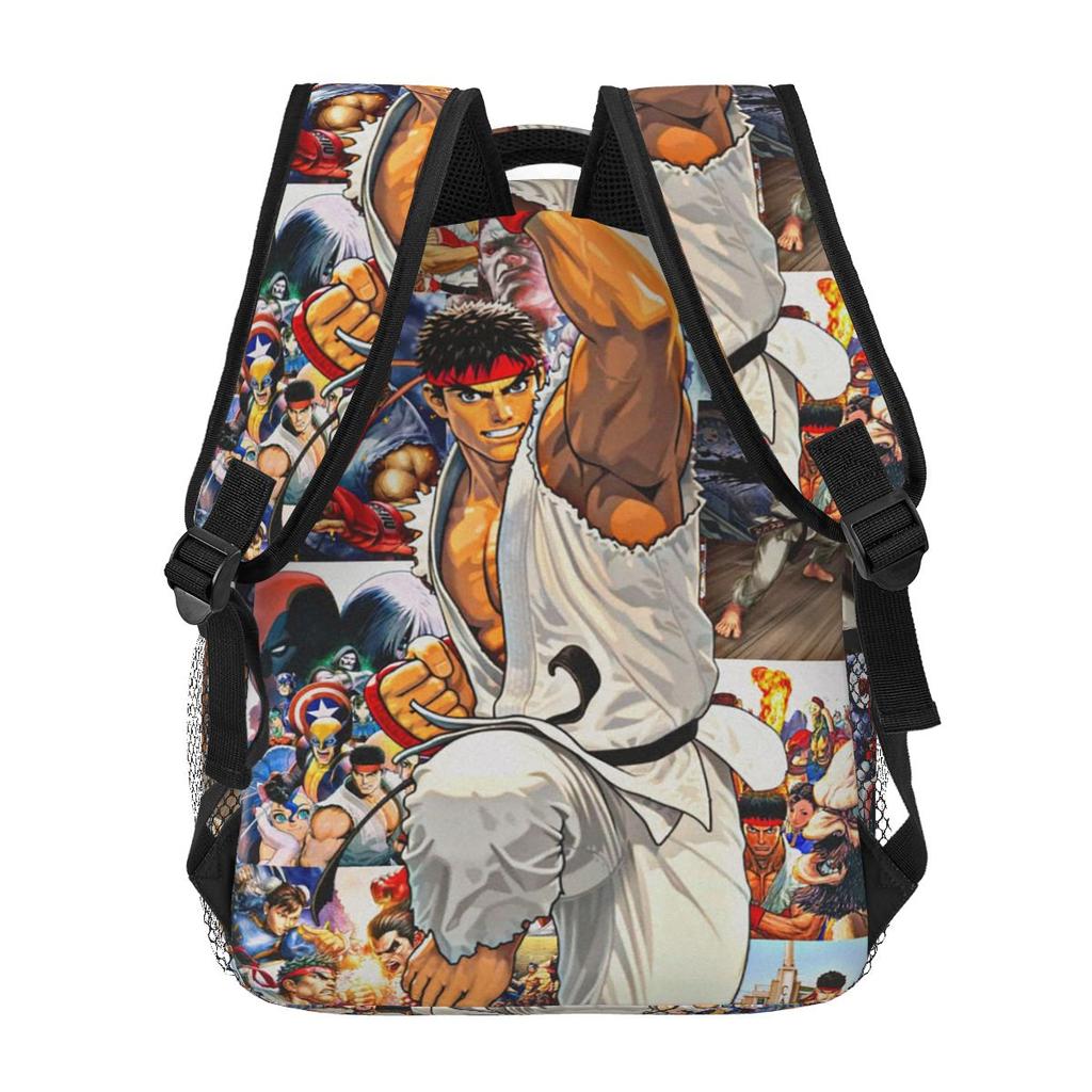 Рю Street Fighter II Turbo Hyper Fighting Рюкзак Студенческий Мальчики Девочки Сумка для книг Детская Школьная сумка Наплечная сумка для ноутбука для Мужчин Женщин