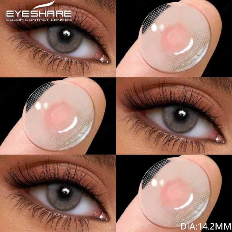 Eyeshare 1Pair Colored Contact Lenses for Eyes ESTONIA Gray Pupils Brown Color Lens Blue Eye Contacts Yearly Cosmetics
