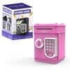 Kids Mini Lockable Coin Bank With Fingerprint Security - Metal-Style ABS Savings Box Birthday Childrens Day