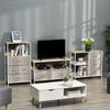Chest of Drawers Storage Dresser Cabinet Organizer with 3 Fabric Drawers and 2 Display Shelves for Living Room, Bedroom, Hallway, Beige