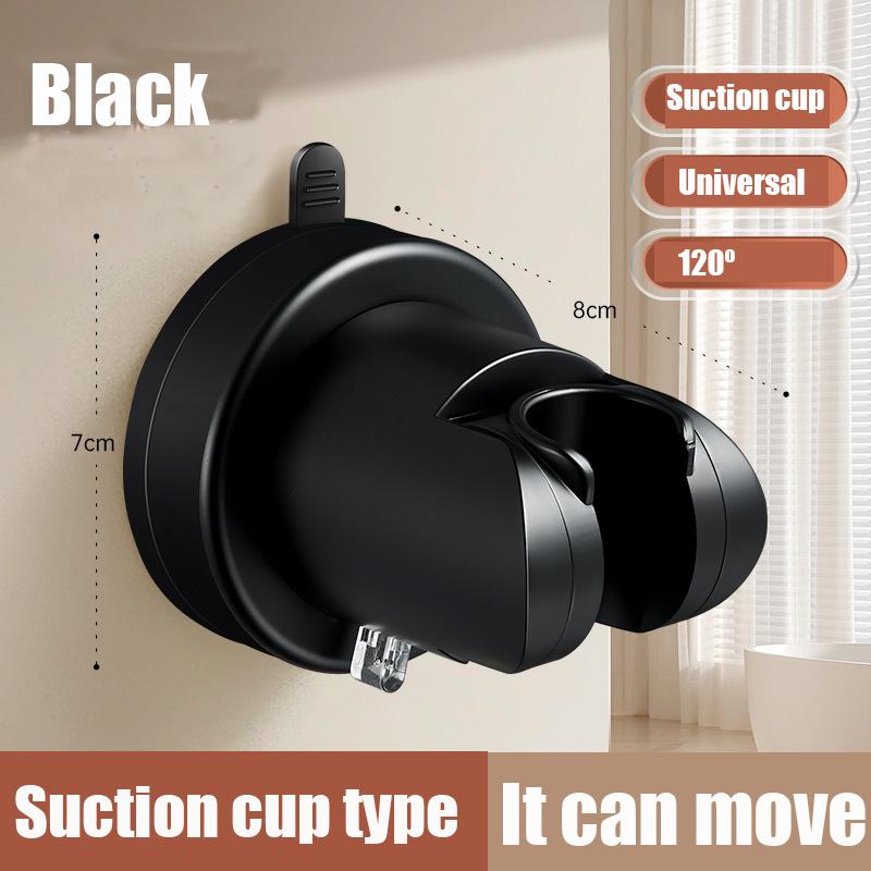 Suction Cup Shower Head Holder 120° Adjustable No Drilling Handheld Shower Bracket Universal Removable Shower Mount For Bathroom