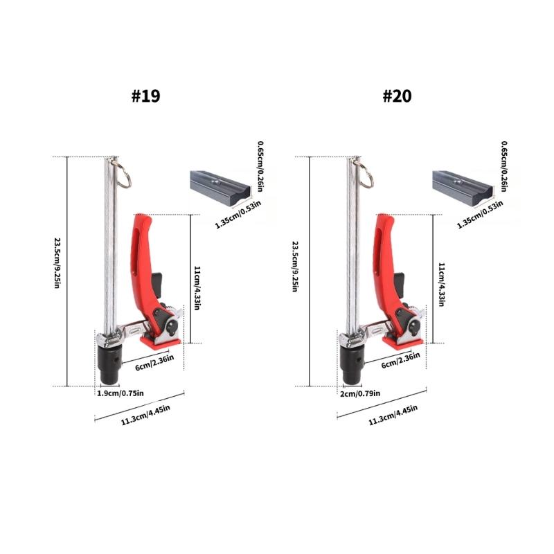 2Pcs Desktop Quick Acting Hold Down Clamp Universal Adjustable Fixed Clip Ratcheting Table Clamp Easy to Install