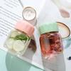 Мини-бутылка для воды из боросиликатного стекла, прозрачная чашка для молока со шкалой, портативные герметичные бутылки для питья, подарки для напитков
