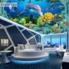 Фото 3D Подводный мир Настенная роспись Океан Дельфин Отель Гостиная Детская спальня Украшение интерьера Современные потолочные обои