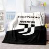 Juventus Personalized Text Blanket Cozy Customizable Blanket Ultra-Soft Great for Living Room Chair Office Seaside Ideal for All Seasons