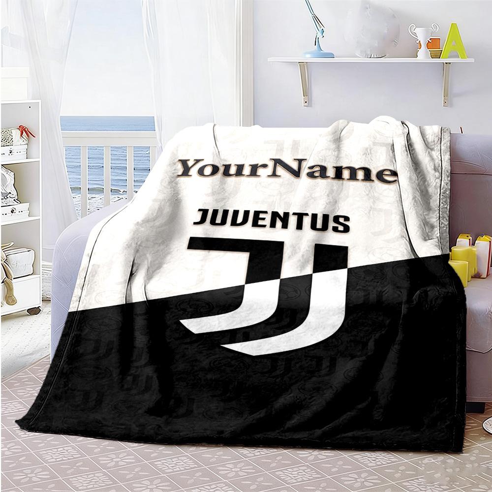 Juventus Personalized Text Blanket Cozy Customizable Blanket Ultra-Soft Great for Living Room Chair Office Seaside Ideal for All Seasons