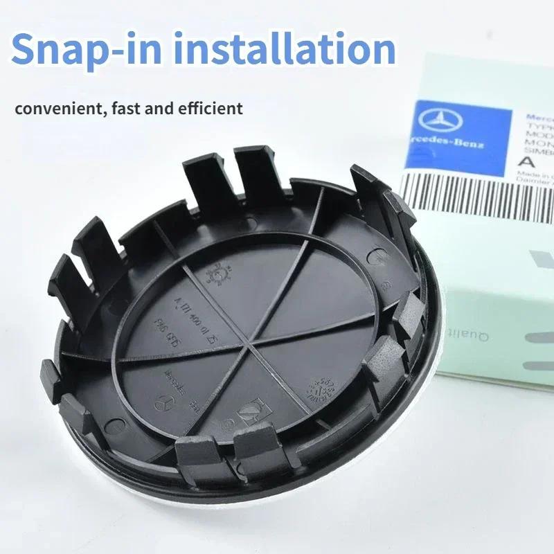 C200 E200 New 2025 For Mercedes Benz 4PCS Car Wheel Hub Cap Tire Center Screw Cap Label For Mercedes-Benz C180 C200 E300 S350 E2